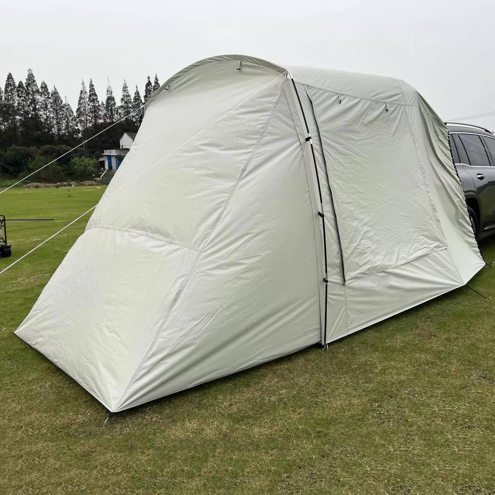 BommFu SUV Family Camping Tent with Tailgate Awning - 5-6 Person Car Tent for SUV, MPV, Hatchback, Minivan, Sedan | Perfect for Outdoor Adventures, Road Trips & Tailgating Parties