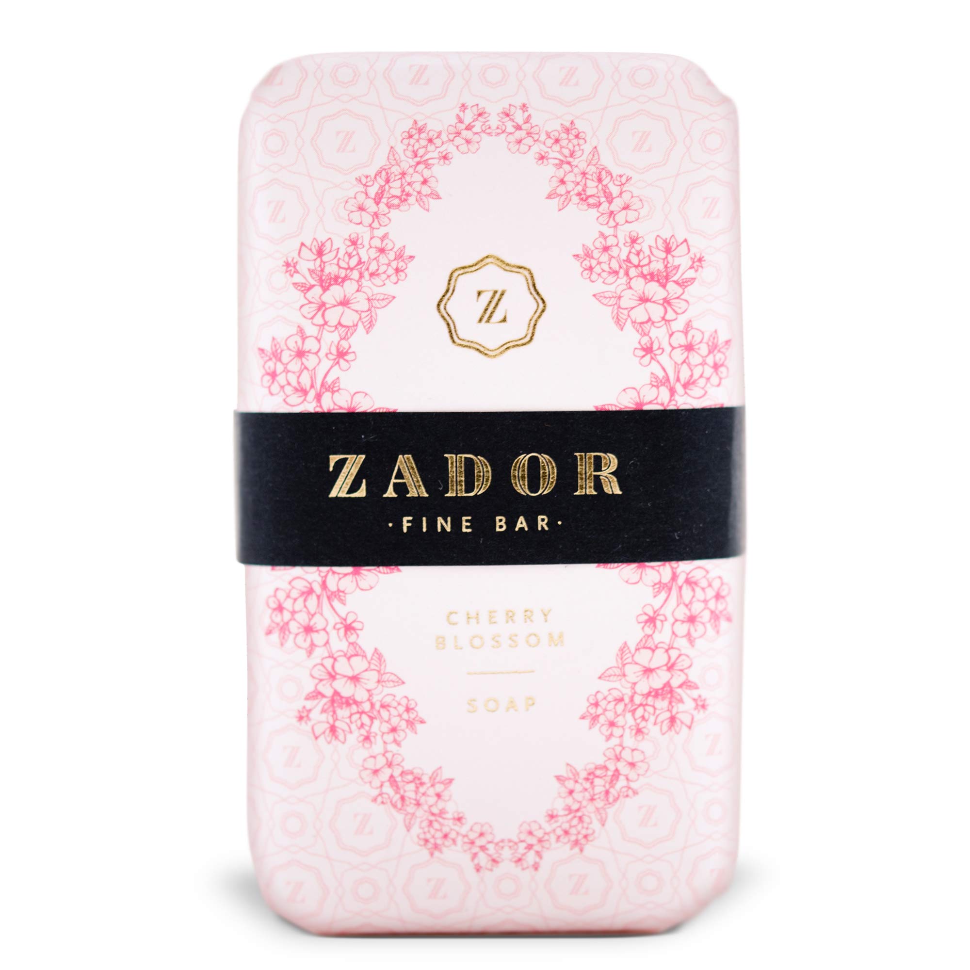 Zador Luxury Scented Soap - Cherry Blossom Fragrance, Handmade Natural Soap Bar for Women & Men, Moisturizing & Exfoliating, Perfect for Spa, Bath, Gift & Relaxation