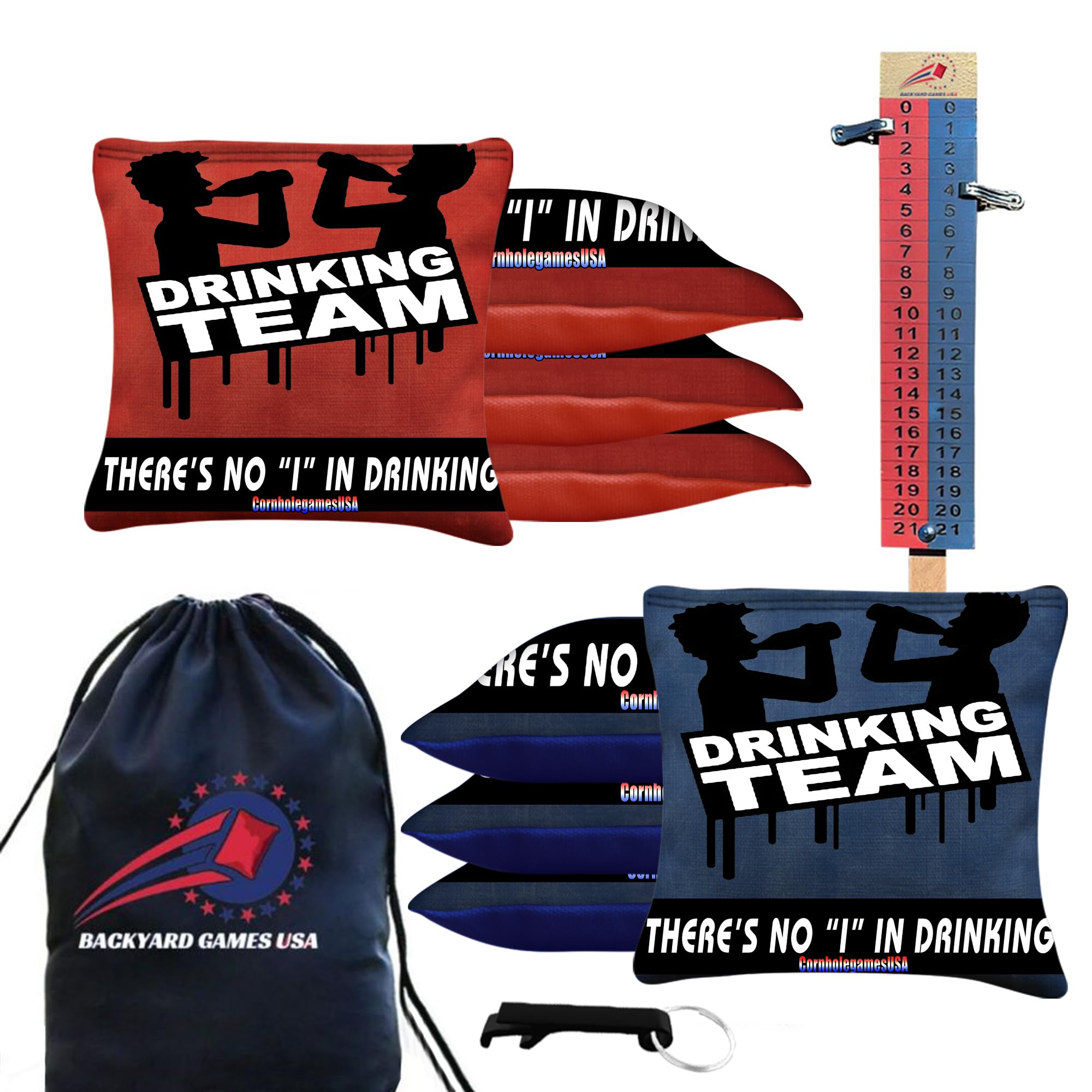 Pro Cornhole Bags Set of 8 - Regulation Tournament Cornhole Bean Bags | Premium Slick & Stick Design for Competitive Play | Made in USA | Perfect for Backyard Parties, Tailgating & Outdoor Games