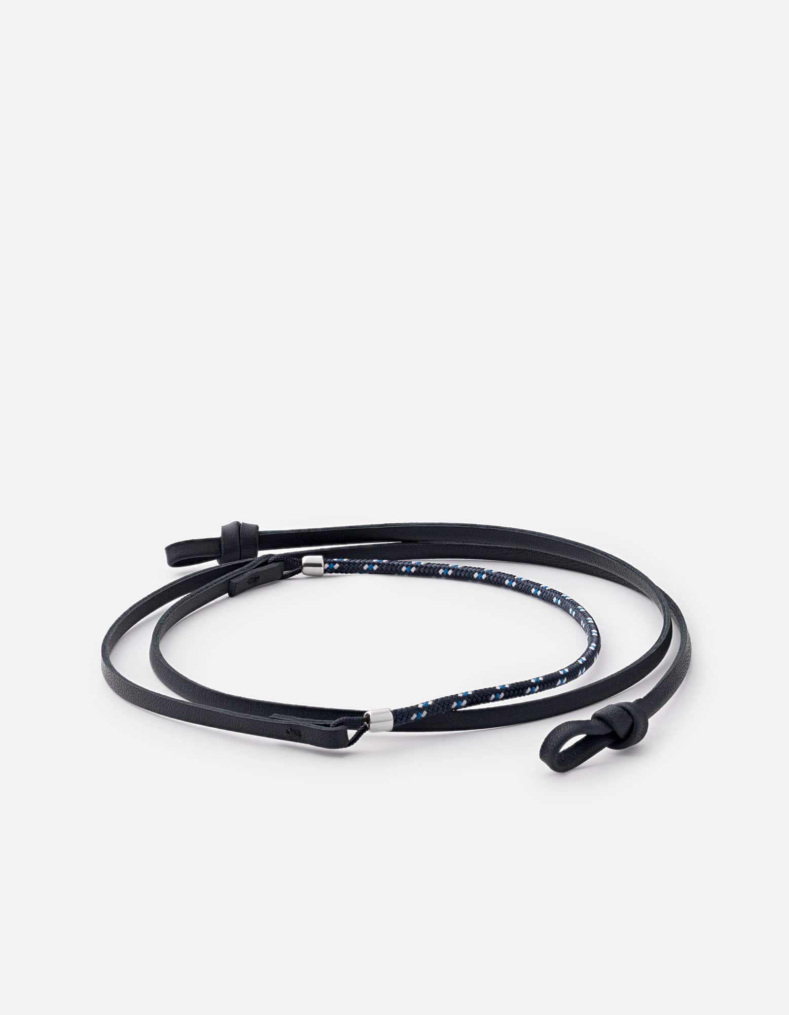 Premium Nexus Leather Sunglass Cord with Sterling Silver Clips - Secure & Stylish Eyewear Accessory for Outdoor Sports, Travel, and Daily Use