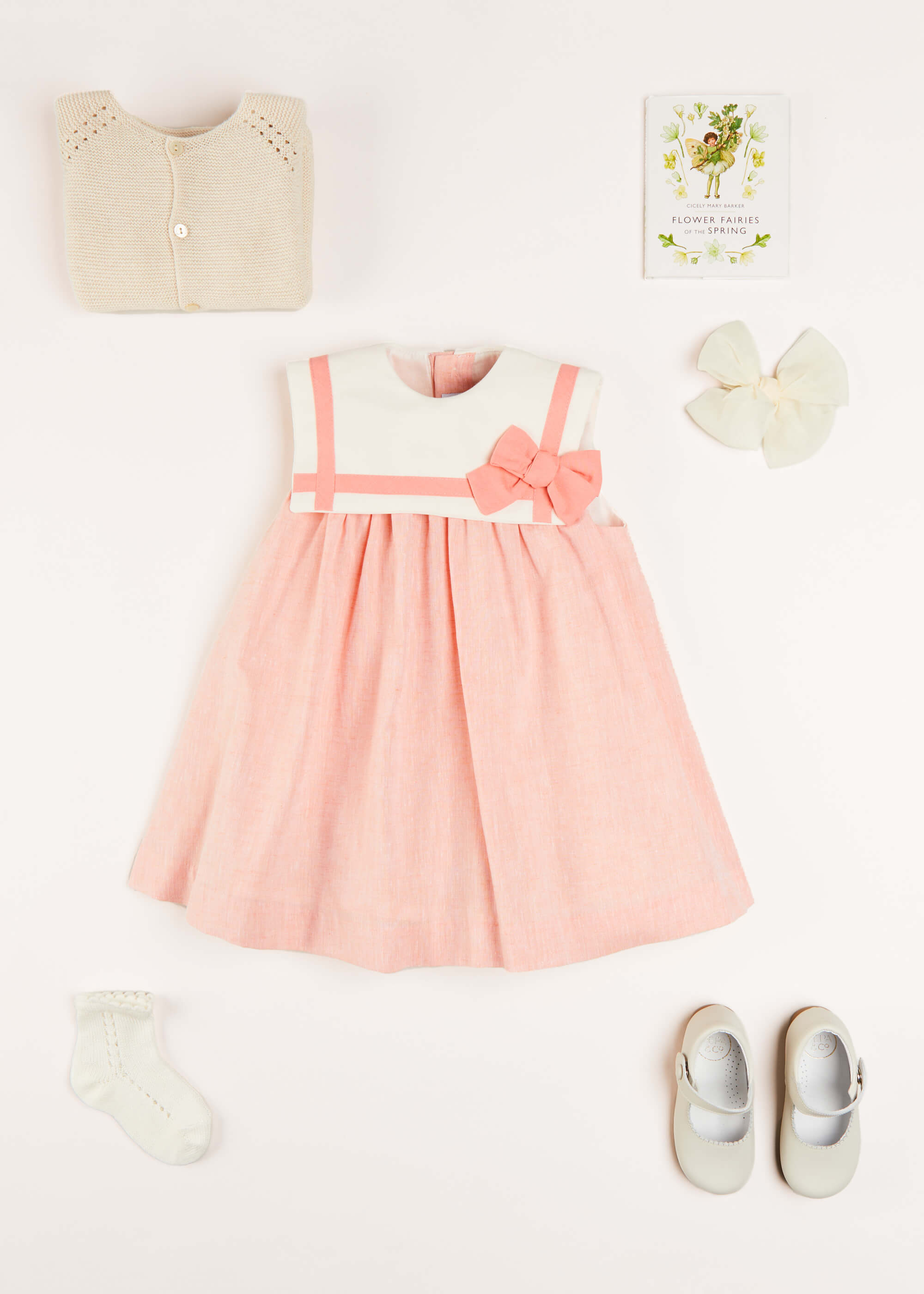 Peach Trapeze Dress for Baby Girls - Flowy & Comfortable Summer Outfit for Parties, Photos & Special Occasions