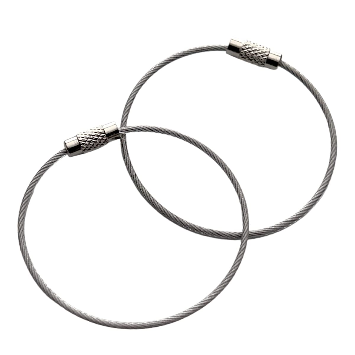 Specialist ID Cable Loop Luggage Tag Holders - 6 Inch Connectors for Tags & Keychain Rings - Screw Closure Attachment Loops - Perfect for Travel, Backpacks & Suitcase Identification