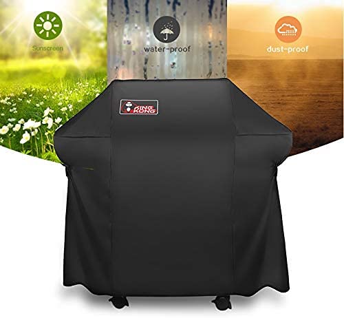 Weber Spirit 200 & 300 Series Gas Grill Cover with Grill Brush, Tongs & Meat Thermometer - Heavy Duty Waterproof BBQ Protection for Outdoor Cooking & Backyard Parties