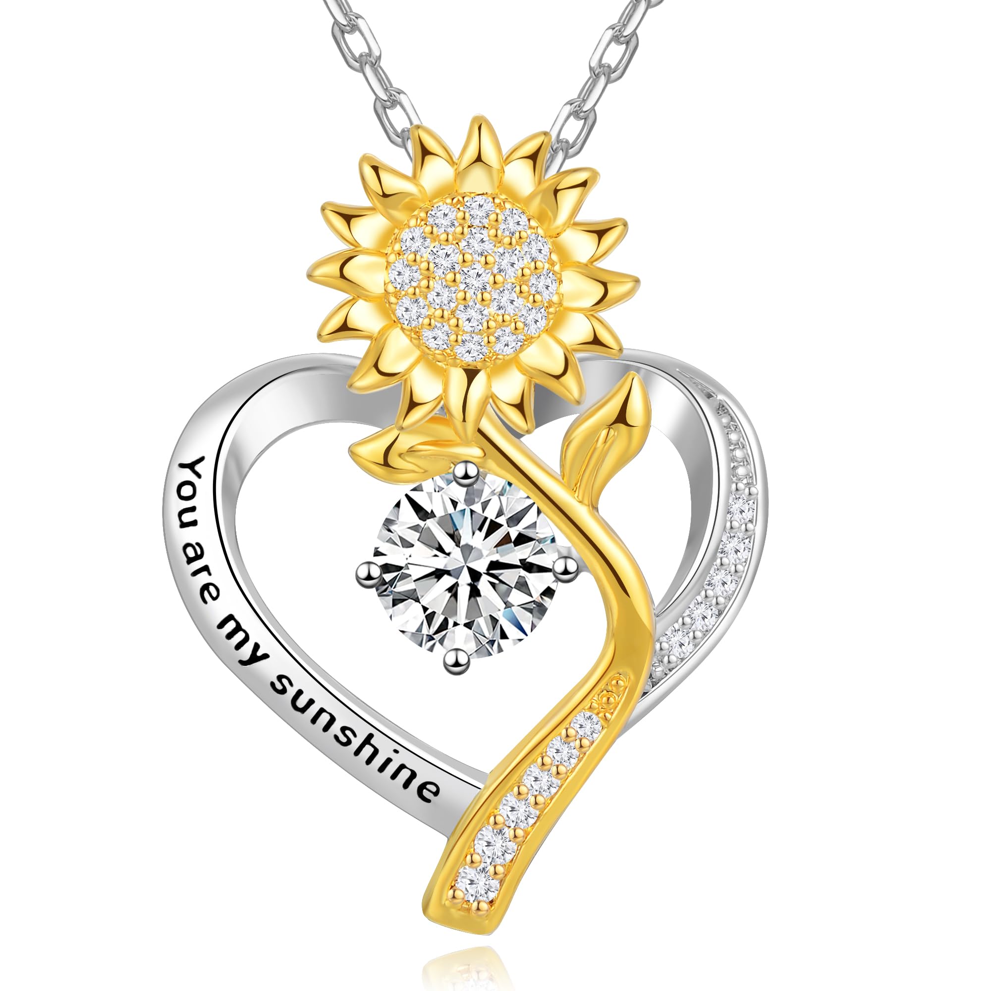 Sunflower Necklace for Women - Elegant Floral Jewelry Gift for Wife, Girlfriend, Her Birthday, Wedding & Anniversary - Perfect for Everyday Wear, Date Nights & Special Occasions