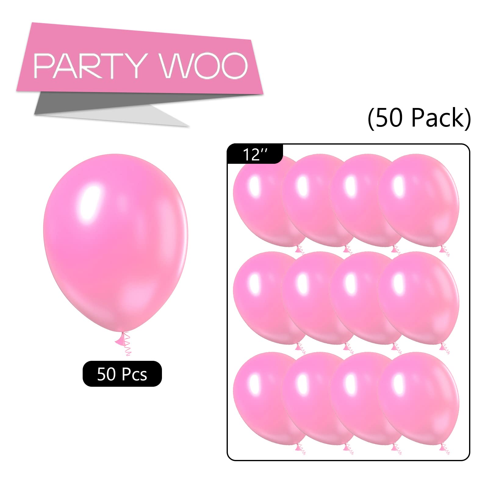 50 Pcs 12 Inch Pearl Pink Balloons for Party Decor - Premium Quality Balloon Garland & Arch Kit - Perfect for Birthday Parties, Baby Showers, Wedding Decorations & Special Events - Elegant Pink Balloon Set (Z58)