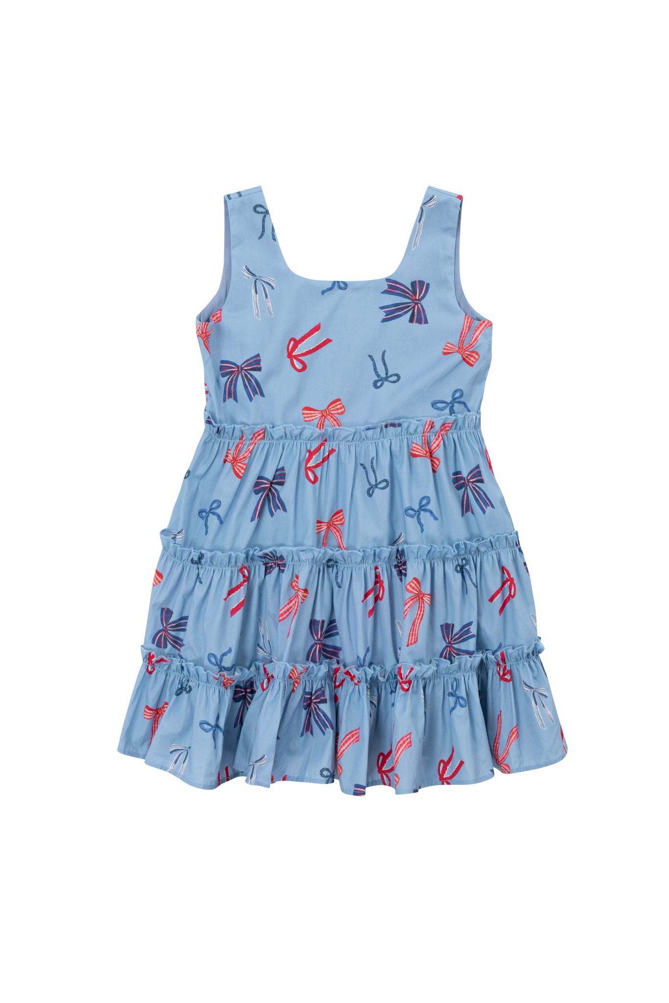 Mini Phoebe Bow Dress for Girls - Elegant Floral Print Party Dress for Birthday, Photo Shoot & Special Occasions