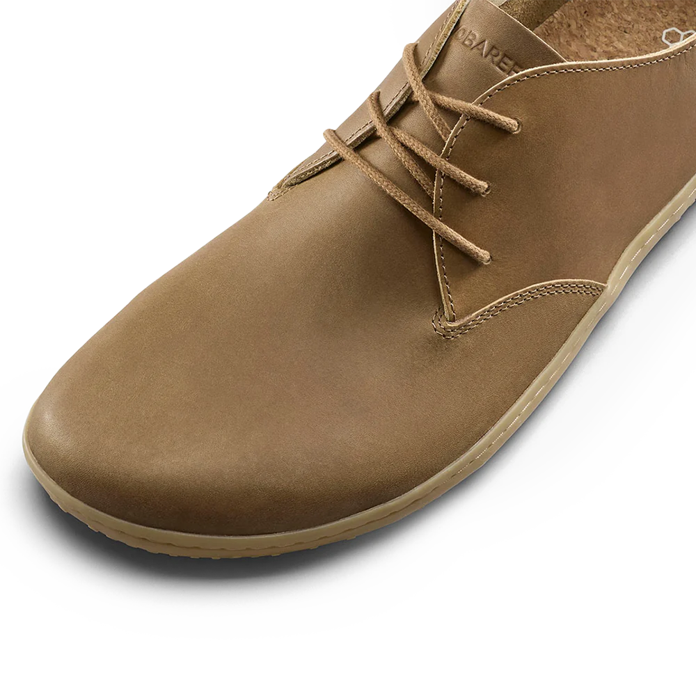 Vivobarefoot Ra IV Men's Tan Leather Barefoot Shoes - Minimalist, Lightweight & Comfortable for Walking, Hiking & Everyday Wear