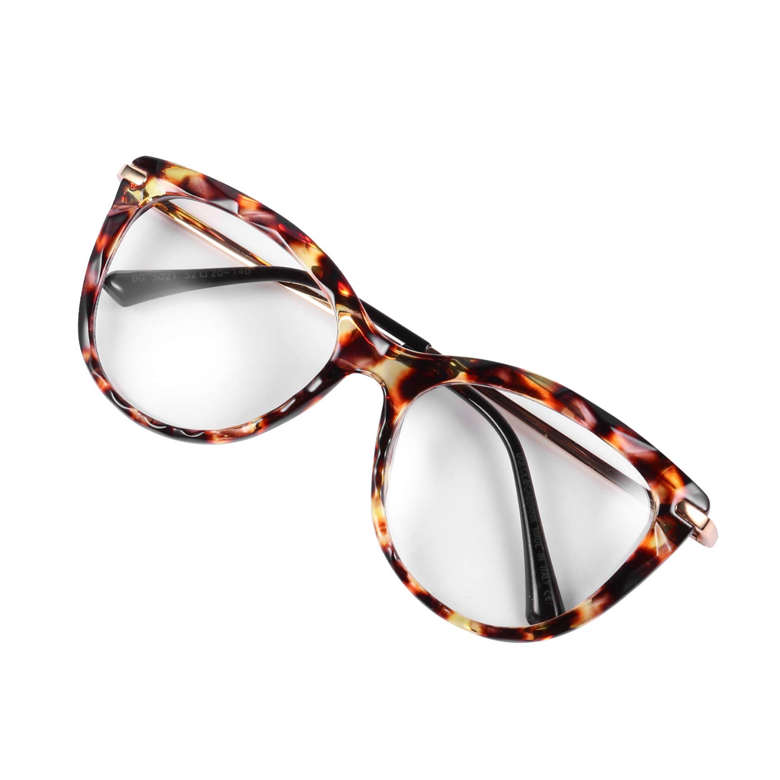 PRETYZOOM Blue Light Blocking Glasses - Cat Eye Style Anti Glare Computer Glasses with Mirrored Flat Lenses for Women & Men - Perfect for Office Work, Gaming, and Screen Time Protection