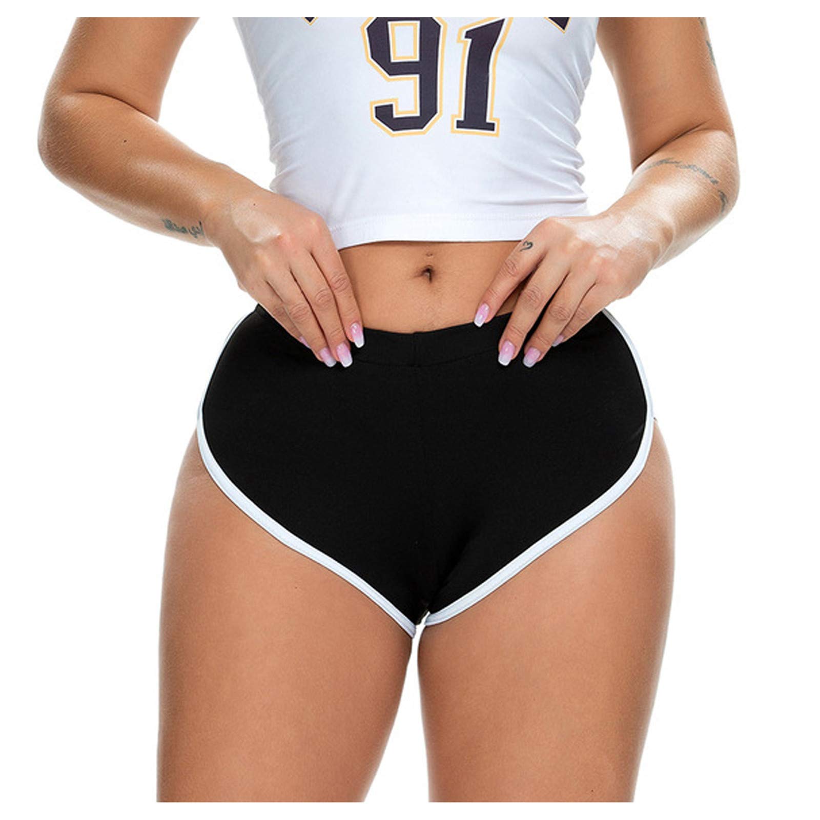 WABEOR Women's Sleep Shorts - Sexy High Cut Casual Summer Booty Shorts for Yoga, Dance, Sports & Lounge Wear | Comfortable Athletic Shorts for Sleeping, Workouts & Relaxation