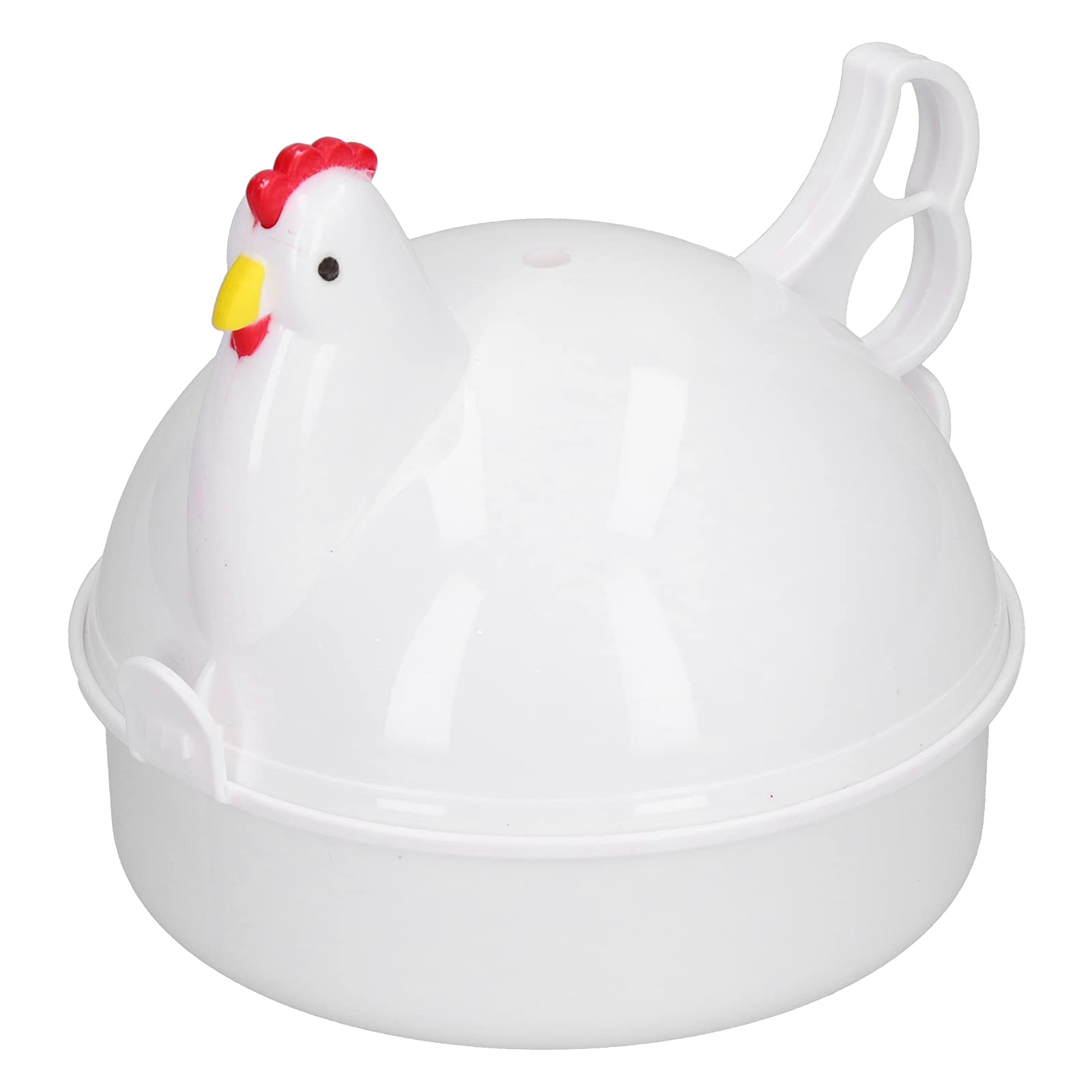 Microwave Egg Poacher - 4 Egg Chicken Shape Silicone Cooker, Heat Resistant Oven Safe Egg Boiler & Steamer for Perfect Poached Eggs - Ideal for Breakfast Meal Prep & Home Kitchen Cooking
