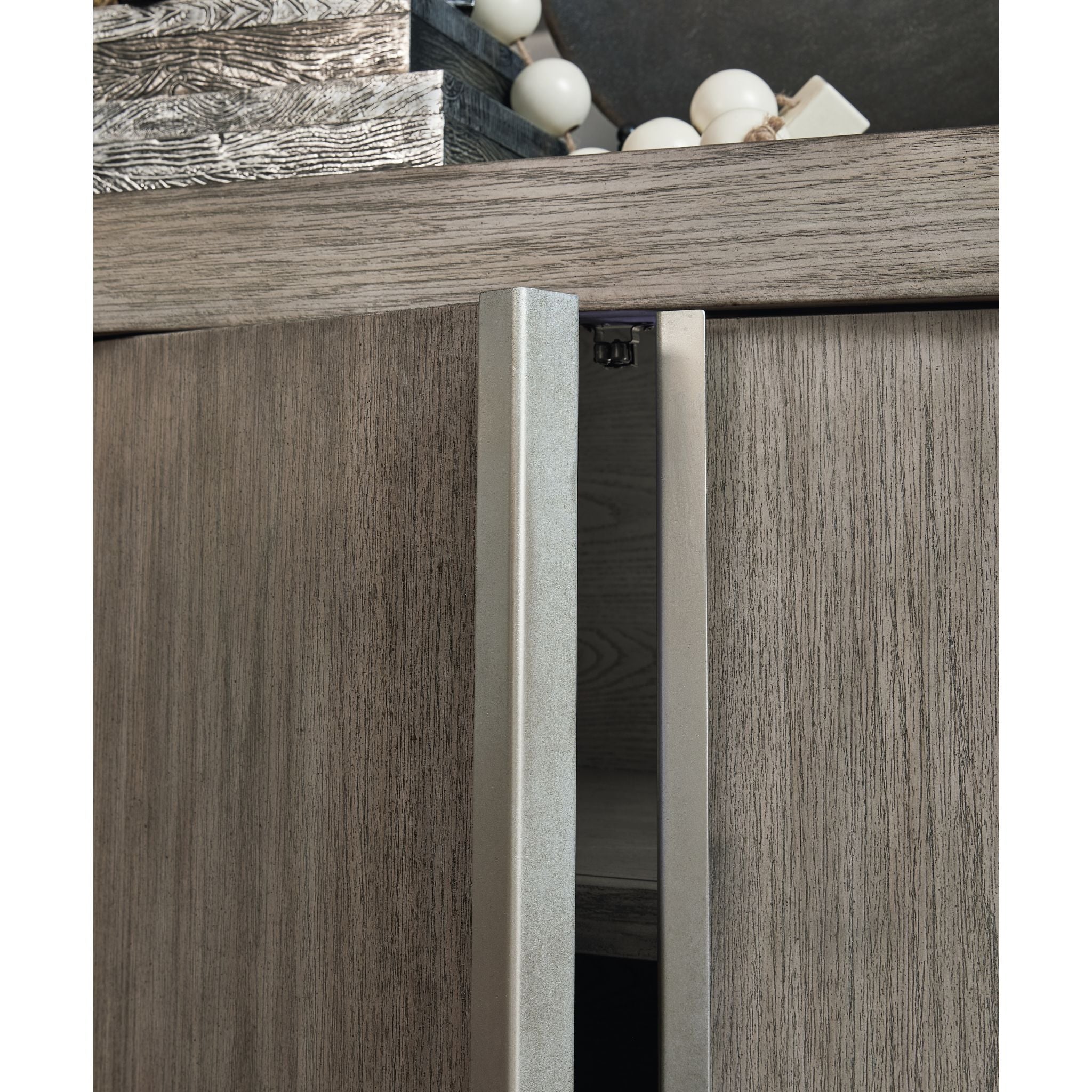 Anibecca 60-Inch Gray Dining Server Buffet Table with Storage - Modern Sideboard for Dining Room, Living Room, and Entryway Organization