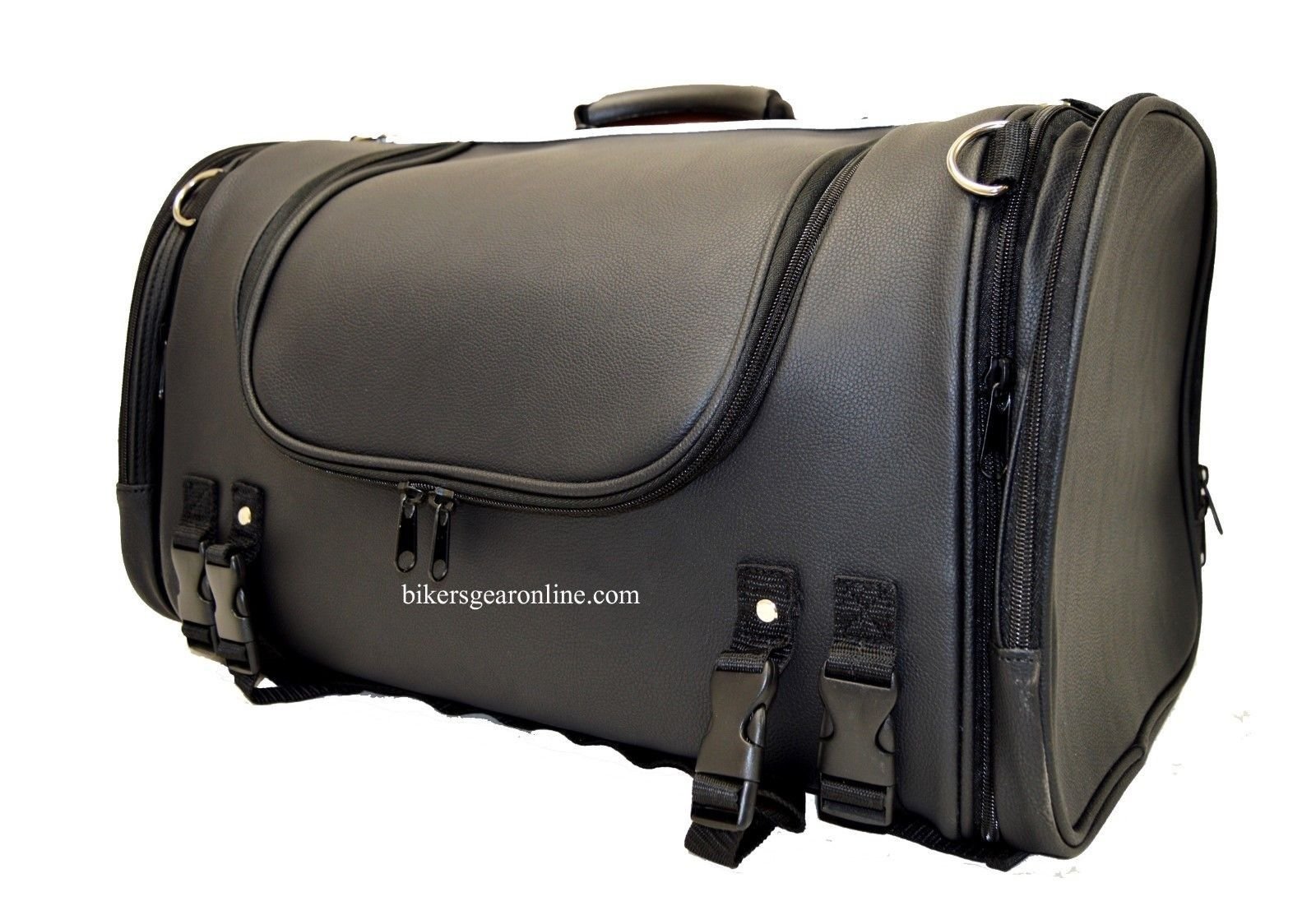 **Motorcycle Sissy Bar Roll Bag - PVC Waterproof Travel Trunk Bag for Harley, Cruiser & Touring Bikes - Perfect for Road Trips & Daily Commute**
