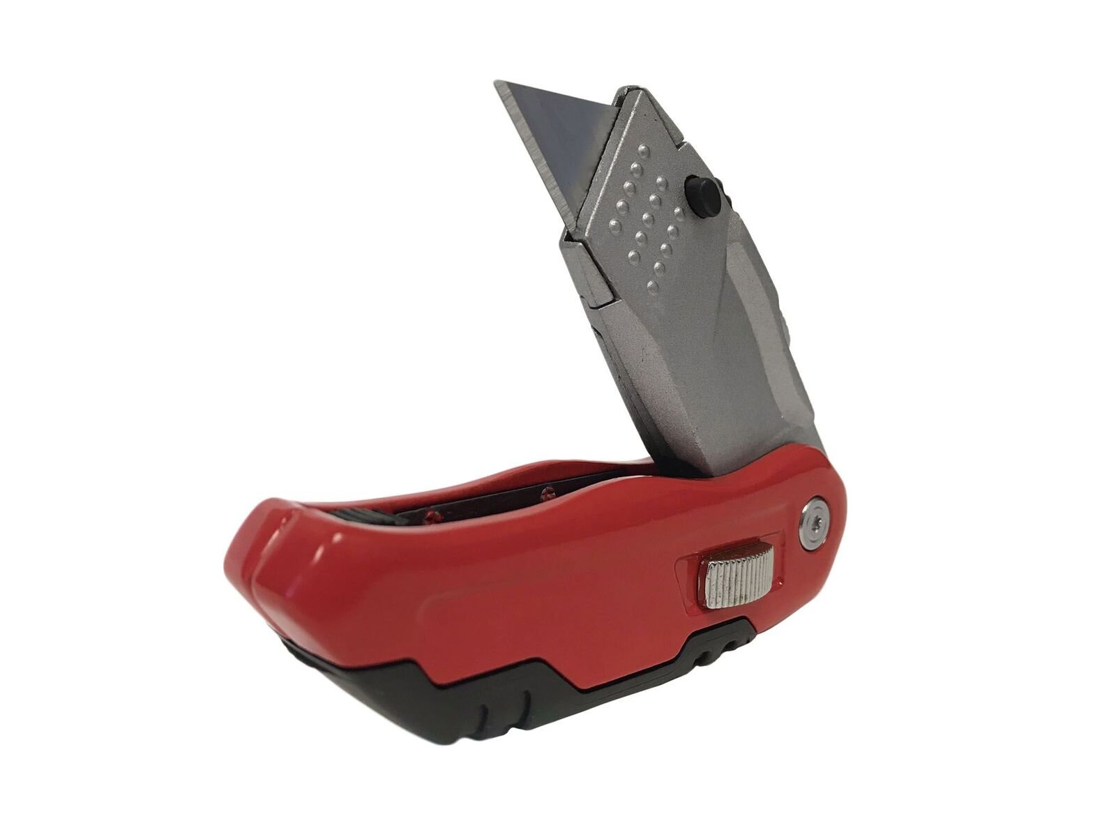 Retractable Utility Knife - Heavy Duty Folding Box Cutter with Safety Lock for Shipping, Packaging & DIY Projects | Sharp Stainless Steel Blade for Cardboard, Carpet & Craft Cutting