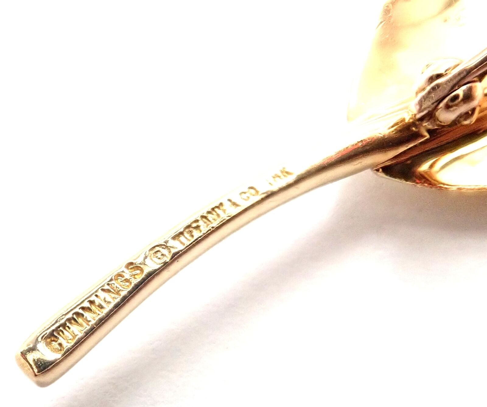 Authentic Tiffany & Co Angela Cummings 18k Yellow Gold Leaf Pin Brooch - Elegant Jewelry Gift for Women, Perfect for Weddings, Parties & Special Occasions