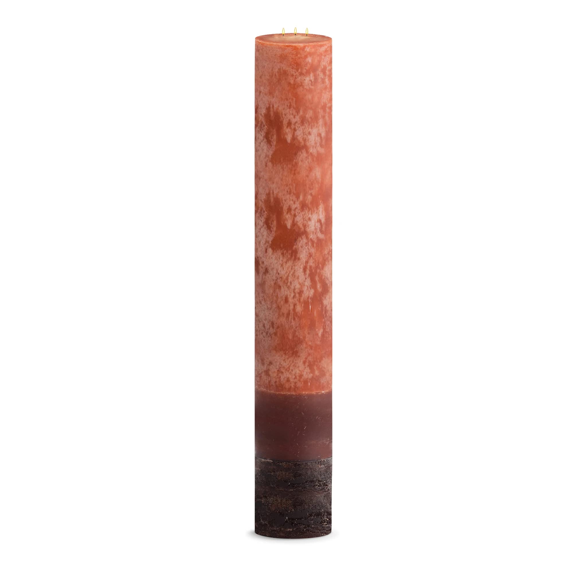 Premium Patchouli Sandalwood Scented Pillar Candles - Set of 6 (6x36 inches) for Home Decor, Aromatherapy, Meditation & Relaxation