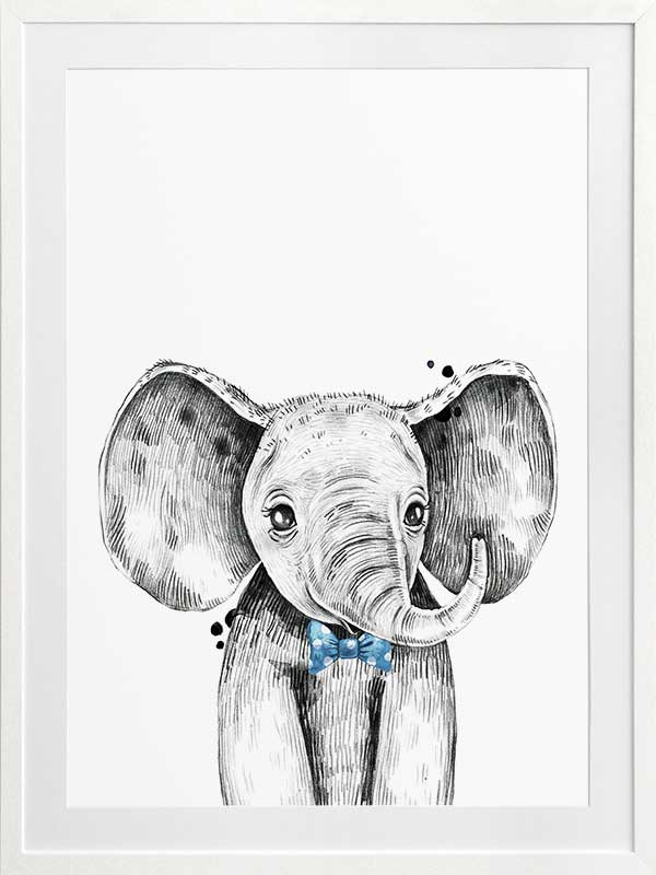 Errol Elephant Poster - High-Quality Animal Wall Art for Kids Room Decor, Nursery, Classroom & Playroom - Perfect for Gifts & Educational Spaces