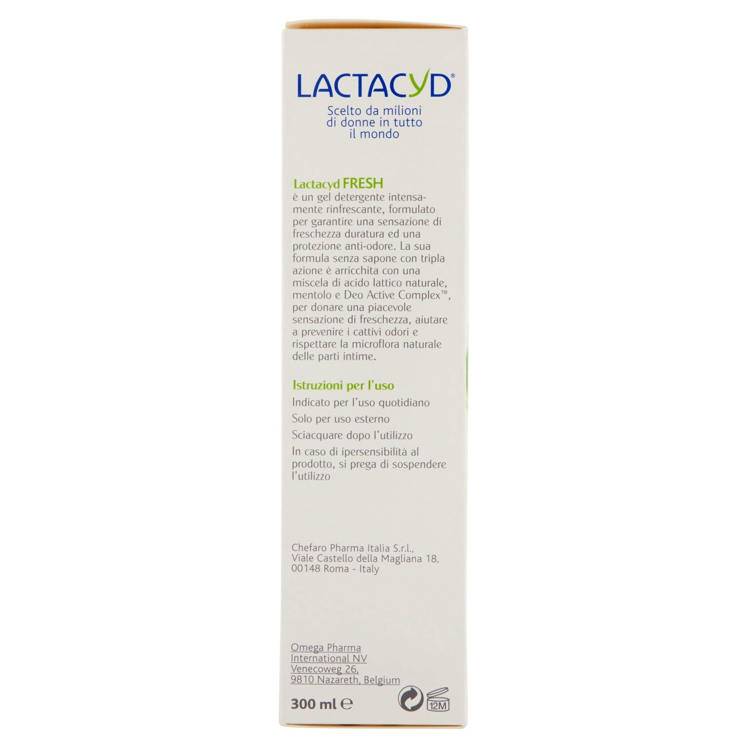 Lactacyd Fresh Intimate Wash 300ml - pH Balanced Feminine Hygiene Cleanser for Daily Use & Comfort