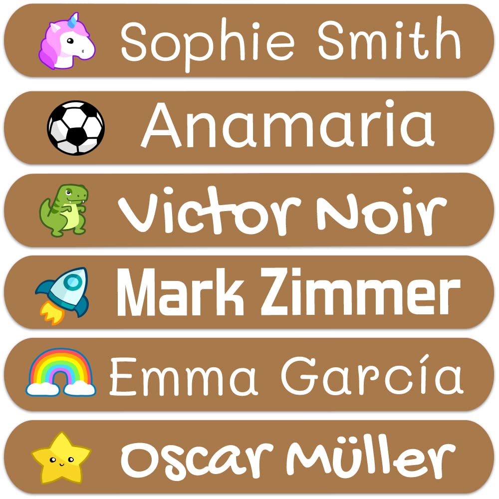 Custom Waterproof Name Labels for Kids - 50 Pack for School & Toys