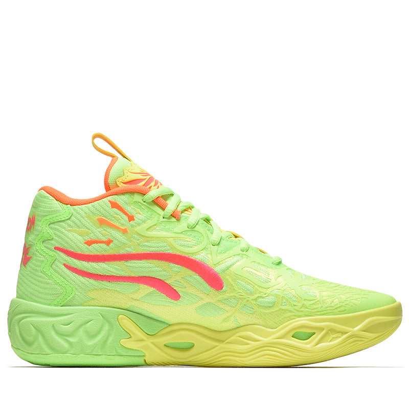 Puma MB.04 Gem Basketball Shoes - Yellow Alert/Green Glare Colorway | High-Performance Men's Sneakers for Court Play & Streetwear Fashion