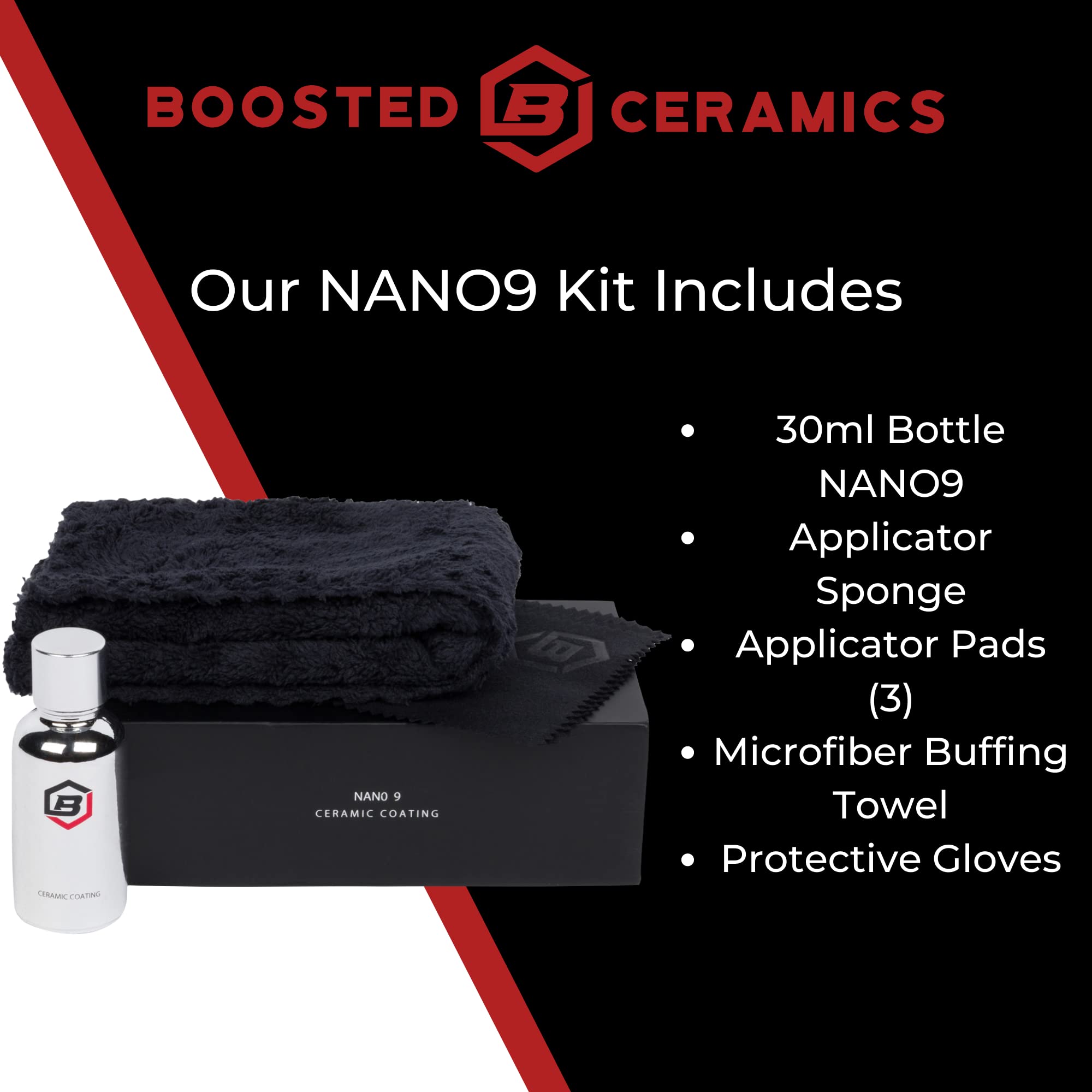 9H Nano Ceramic Coating Kit - Professional Hydrophobic Car Paint Protection with SiO2 Technology - Long-Lasting Shine for Cars, Trucks, Motorcycles, RVs & Boats - Perfect for Detailing, Auto Shows & Daily Protection