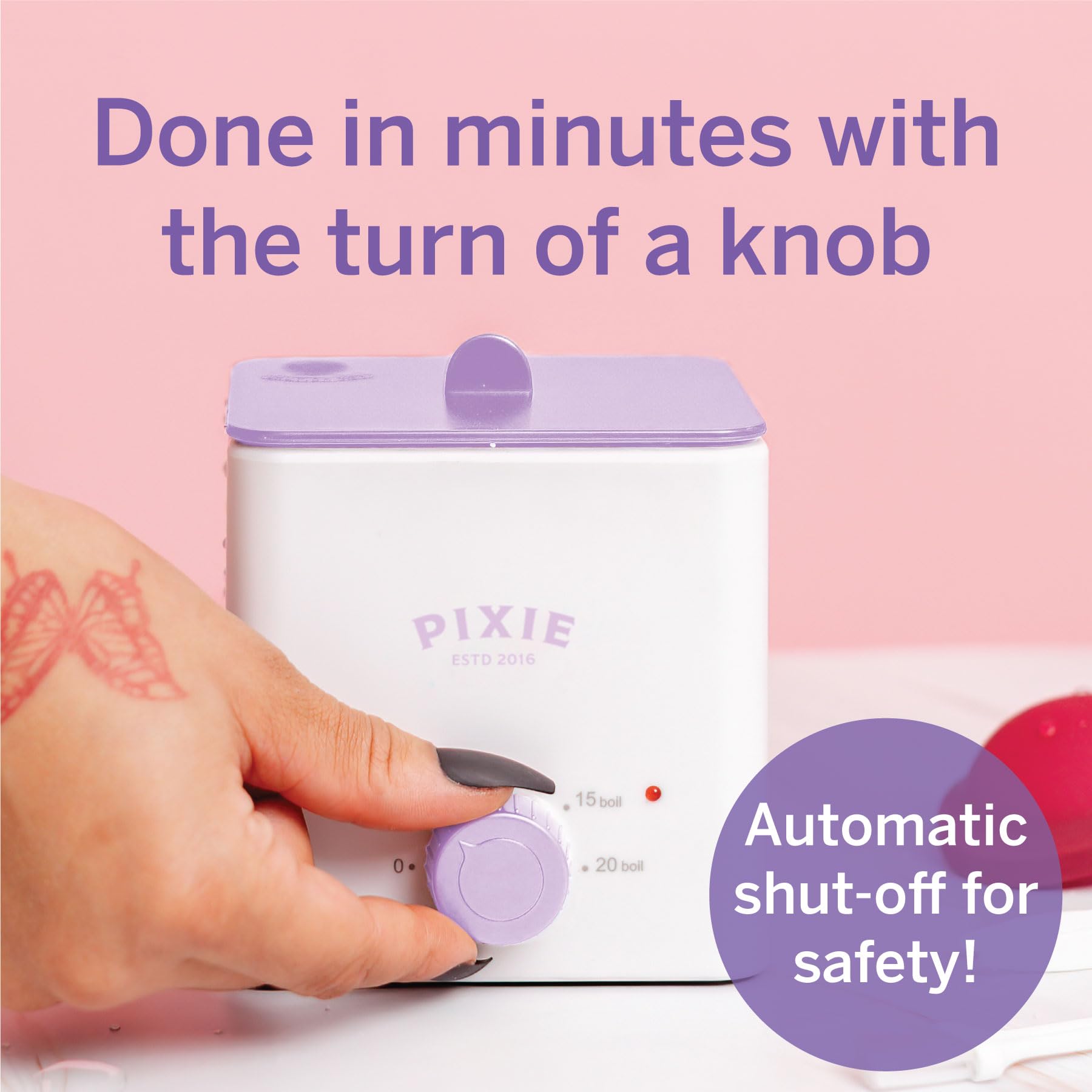 Pixie Menstrual Cup & Disc Sterilizer - Safe Boiling Water Cleaner for Menstrual Hygiene, Kills 99.9% Germs - Perfect for Travel, Home & Gym Use