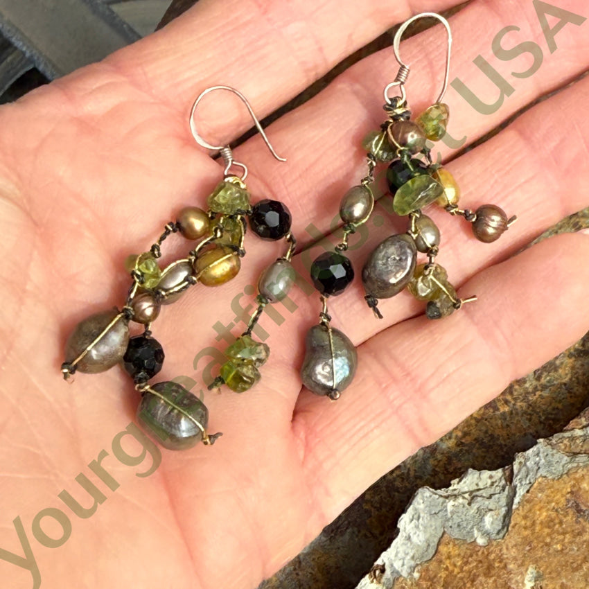 Elegant Sterling Silver Pearl & Peridot Earrings for Women | Dainty Jewelry Gift for Birthday, Anniversary & Special Occasions