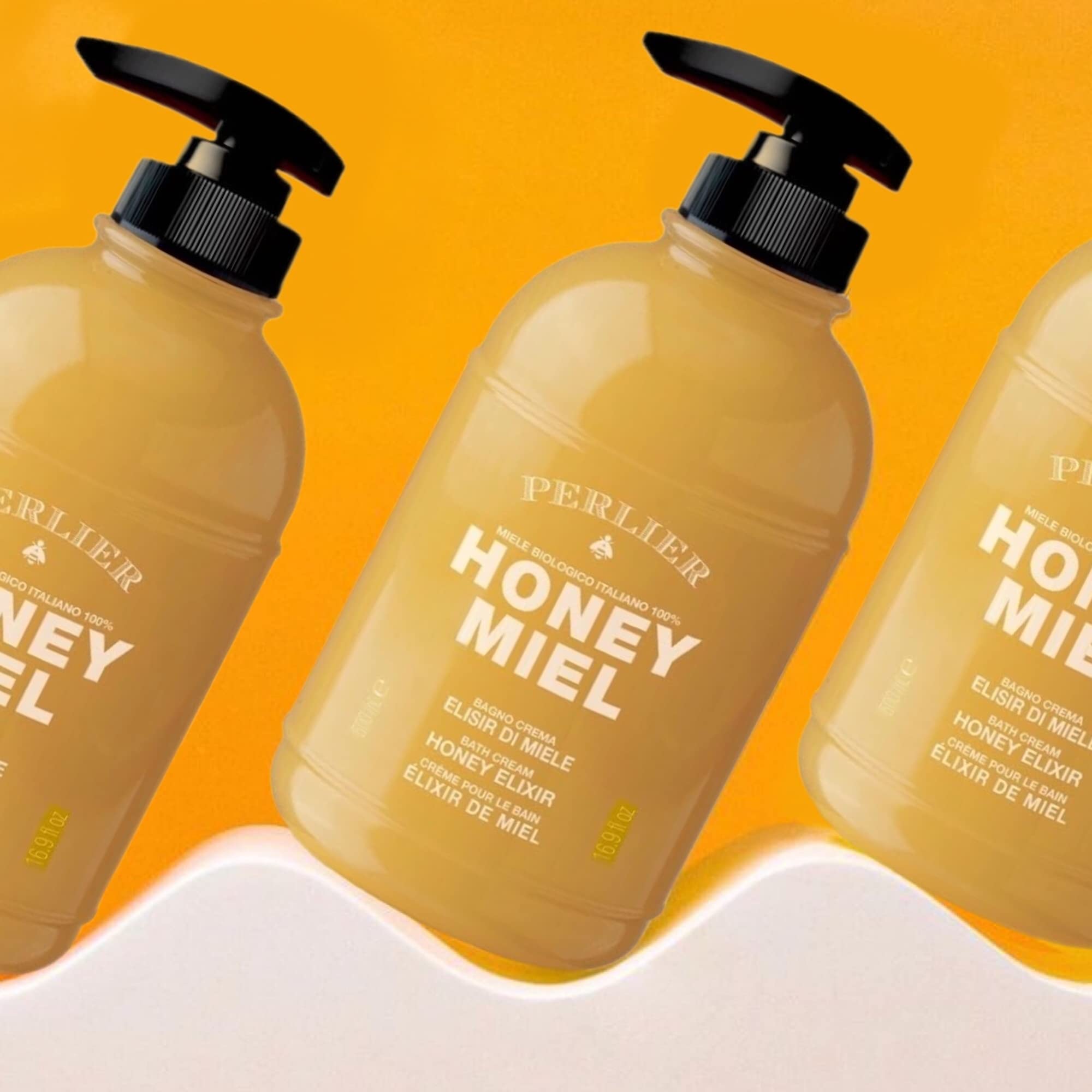 Perlier Honey Bath Cream - Organic Italian Honey for Moisturizing Skin | Shower & Bath Luxury