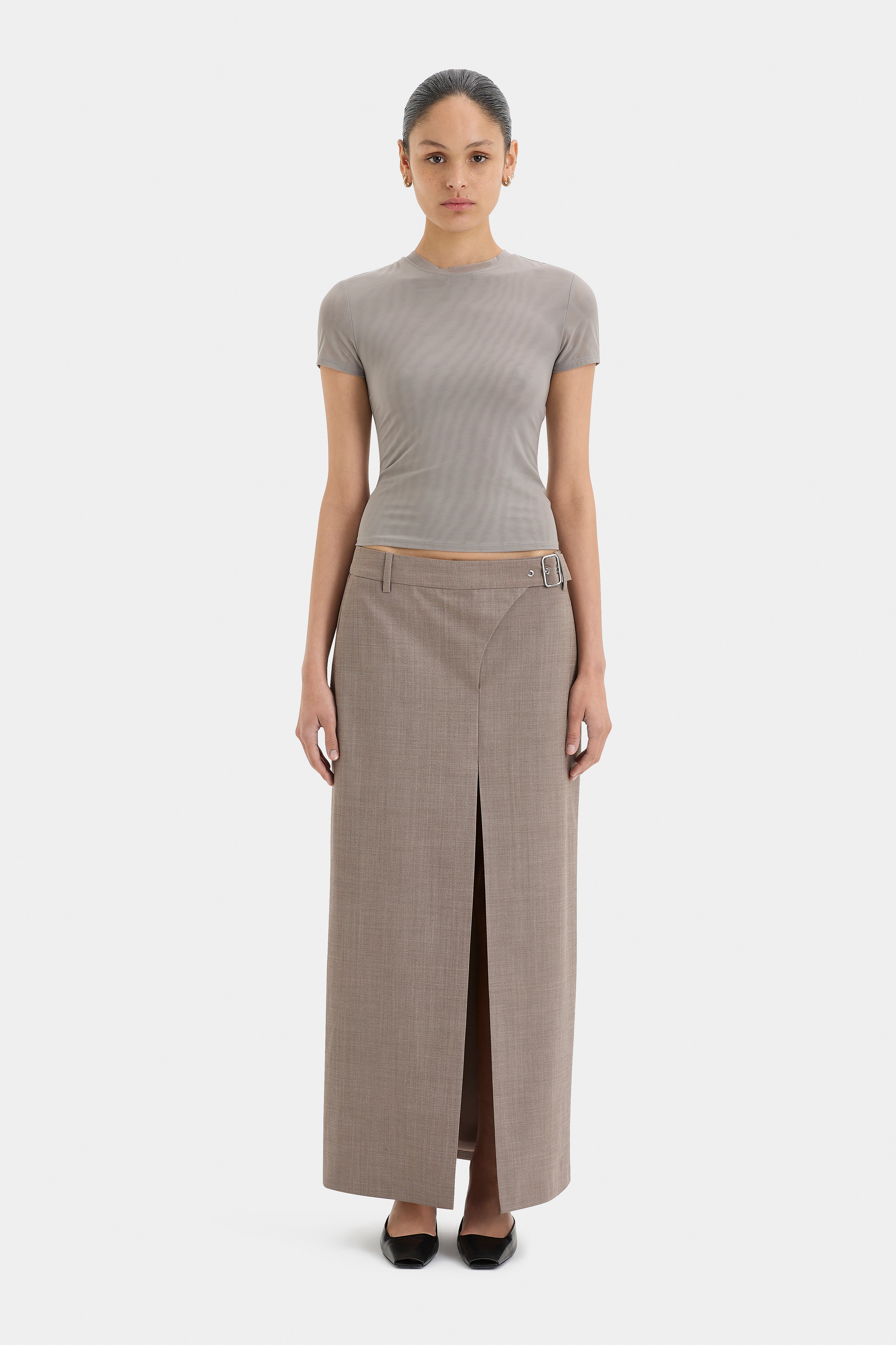 Leonardo Belted Skirt for Women - High Waist Wrap Midi Skirt with Adjustable Waistband - Perfect for Office, Date Night & Casual Outfits