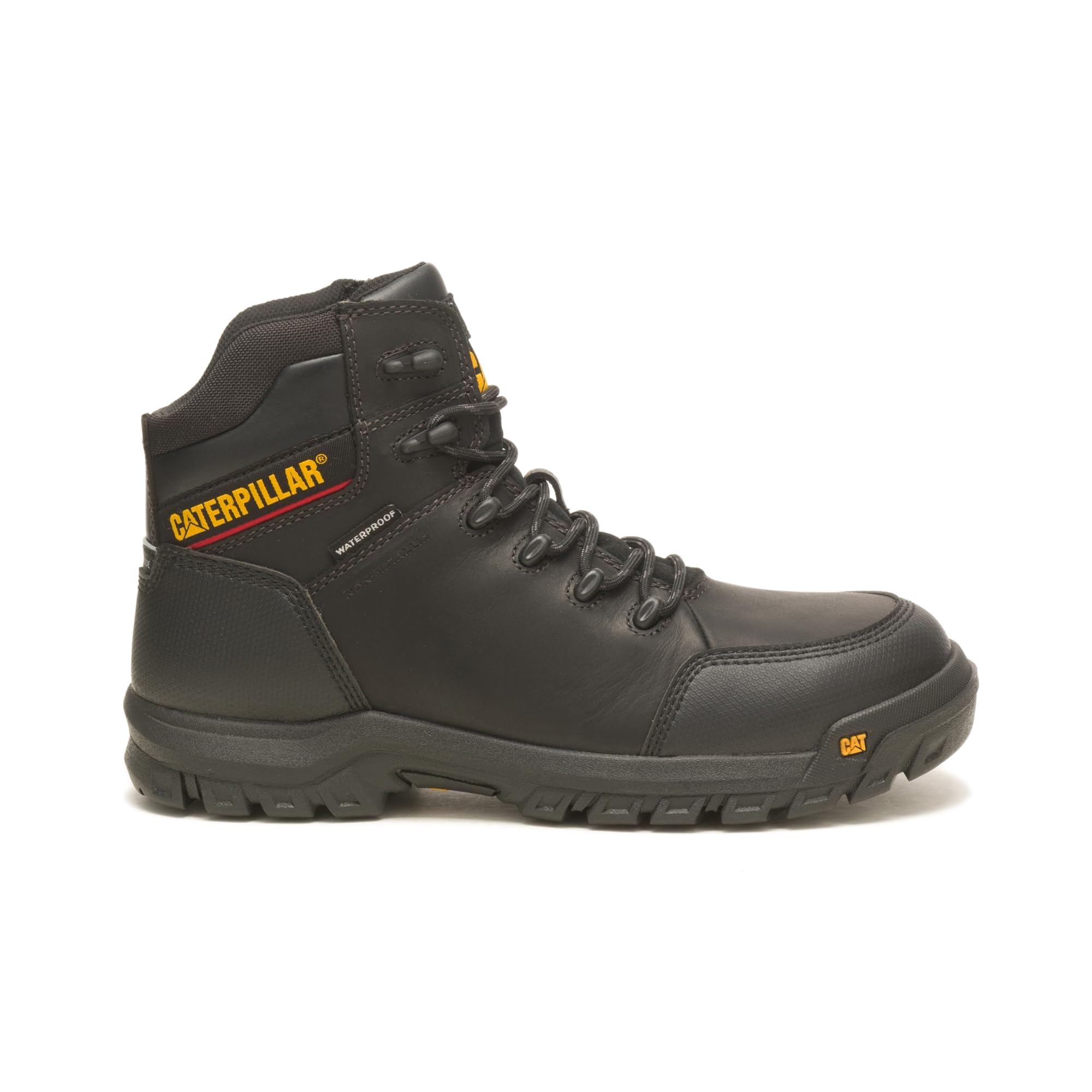 Cat Footwear Men's Resorption Composite Toe Waterproof Industrial Work Boots - Durable Safety Shoes for Construction, Warehouse & Outdoor Work