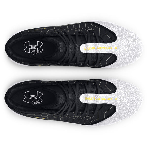 UA Harper 9 RM Men's Baseball Cleats - Black Molded Cleats for Baseball & Softball | Lightweight & Durable for Field Performance | Perfect for Training & Games (3027442-001)