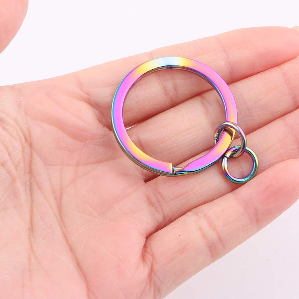 Vintage Metal Key Rings - 10pcs Antique Jump Rings for Leather Crafts & Keychains