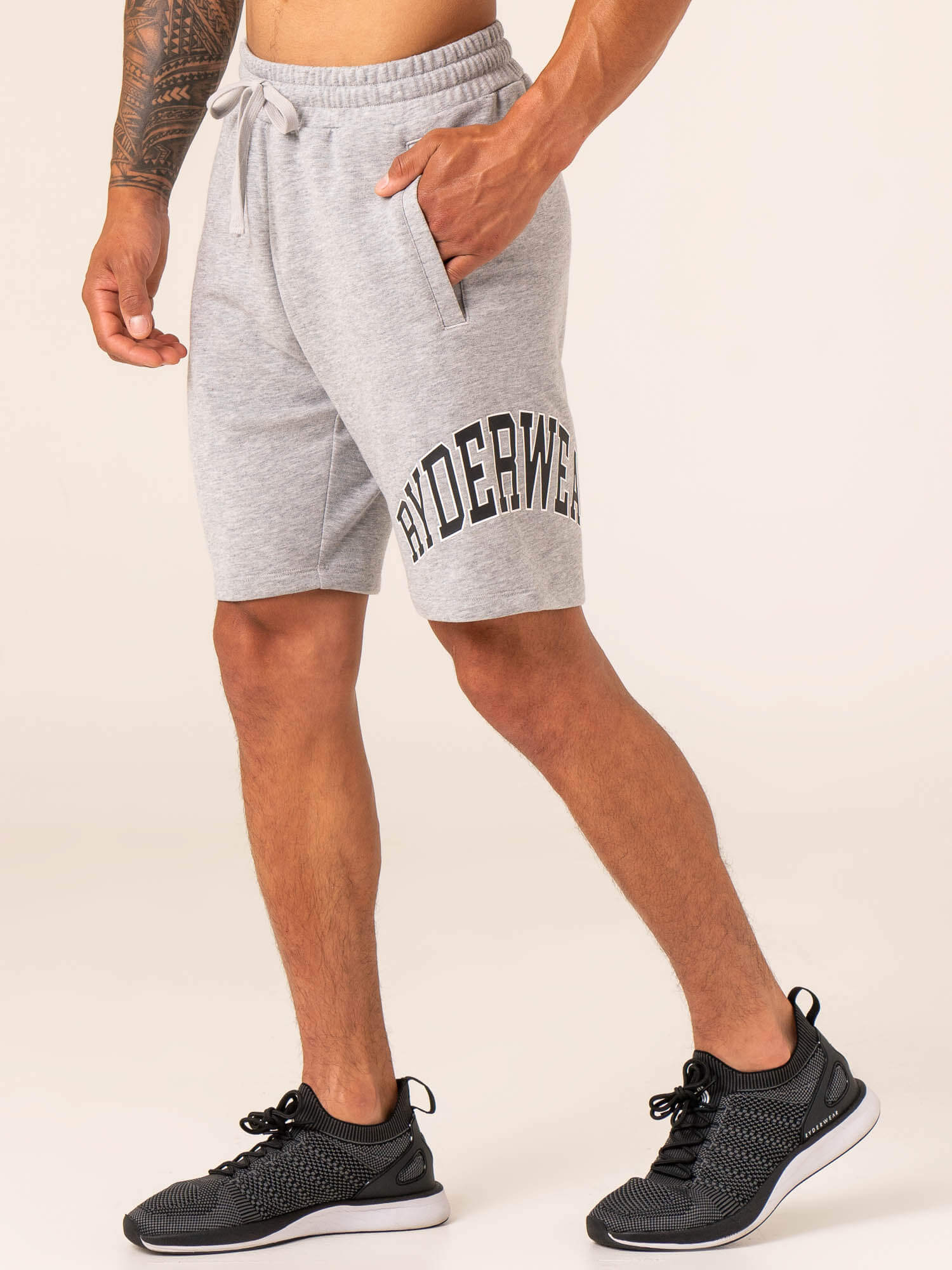 Men's Athletic Running Shorts Grey Marl - Comfortable Workout & Training Shorts for Men - Perfect for Gym, Jogging, and Casual Wear