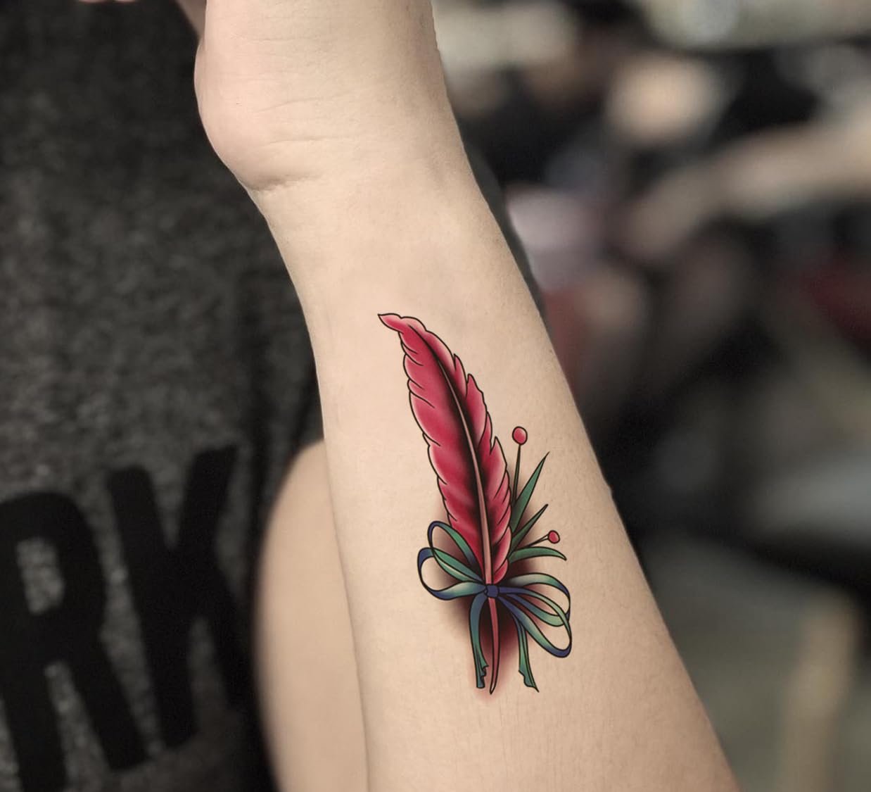 Waterproof Temporary Tattoo Stickers for Men & Women - 3D Realistic Flowers, Butterflies, Stars, Angels & Wolf Designs - 21X15 cm Armband & Word Tattoos (HB-200X) - Perfect for Parties, Halloween & Costume Events