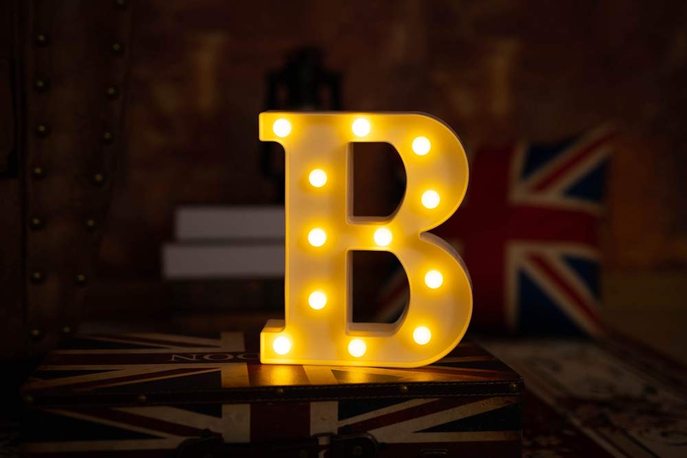 LED Light Up Letters Sign - Battery Powered Alphabet Lights for Wedding, Birthday, Party, Christmas & Home Decor - Perfect for Night Lights, Bar Signs, and Festive Celebrations