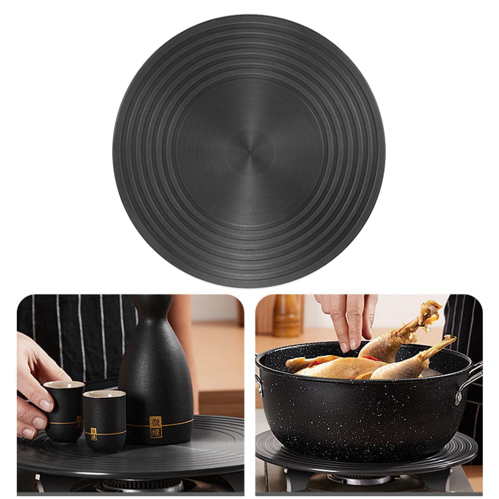Stainless Steel Stove Heat Diffuser Plate - 24x4cm Heat Conduction & Distribution Tray for Even Cooking, Thawing & Simmering - Perfect for Gas & Electric Stovetops, Pots & Pans