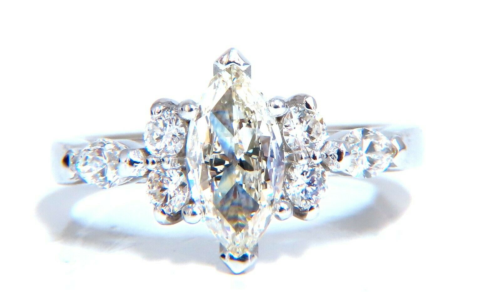 GIA Certified 0.72ct Natural Marquise Cut Diamond 14K White Gold Engagement Ring - Perfect for Proposals, Anniversaries & Special Occasions