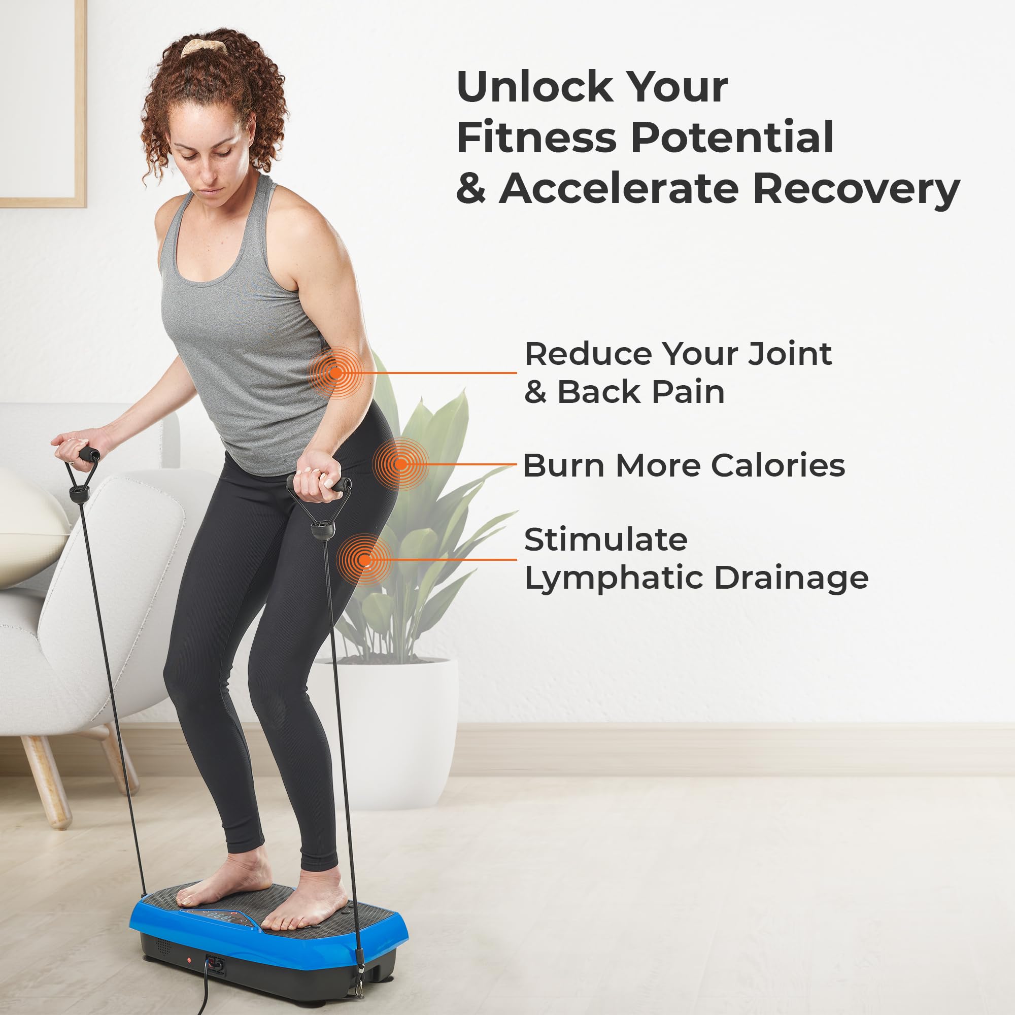 Lifepro Vibration Plate Exercise Machine with Magnetic Acupoints - Full Body Vibration Platform for Weight Loss, Muscle Toning & Lymphatic Drainage - Portable Home Gym Equipment for Beginners, Recovery & Fitness - Perfect for Home Workouts, Physical Therapy & Relaxation