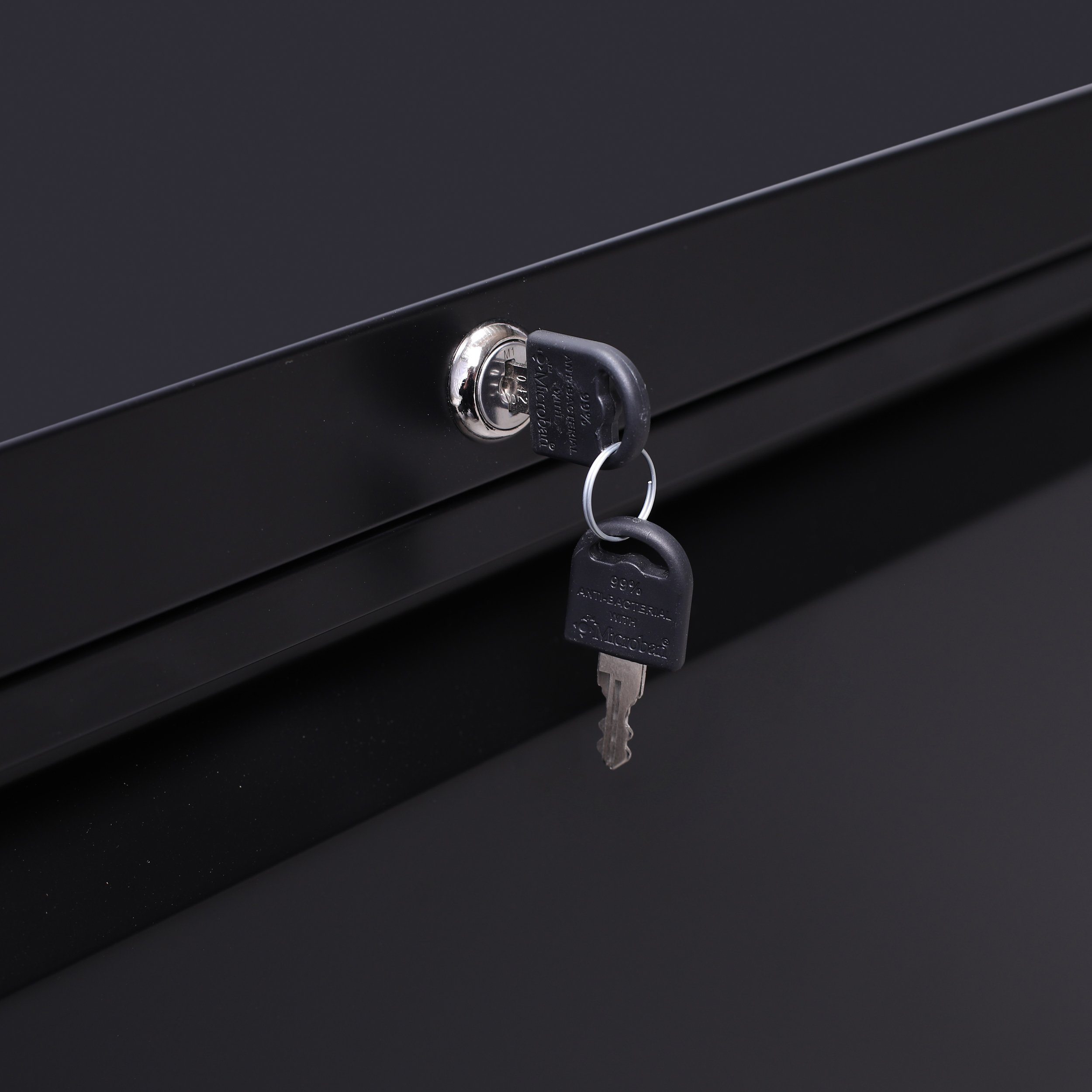 Heavy Duty 2-Drawer Lockable Metal Lateral File Cabinet for Home Office - Secure Document Storage & Organization (Black) | Perfect for Home, Office & Business Use