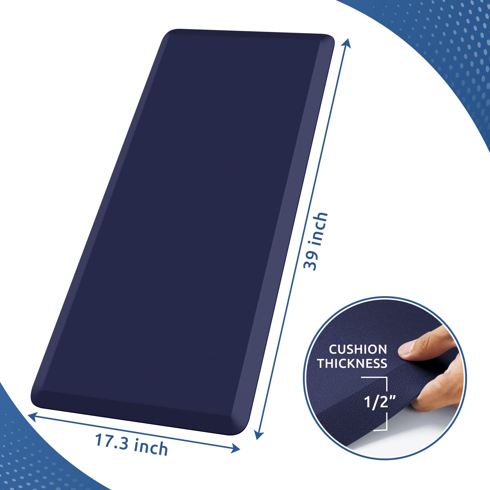 KitchenClouds Anti-Fatigue Kitchen Mat - 17.3