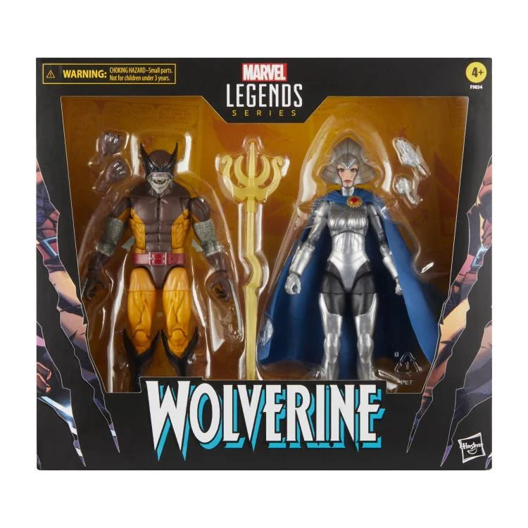 Marvel Legends Wolverine & Lilandra Neramani 2-Pack - 50th Anniversary Edition - Action Figures for Collectors & Marvel Fans - Perfect for Display & Comic Book Scenes