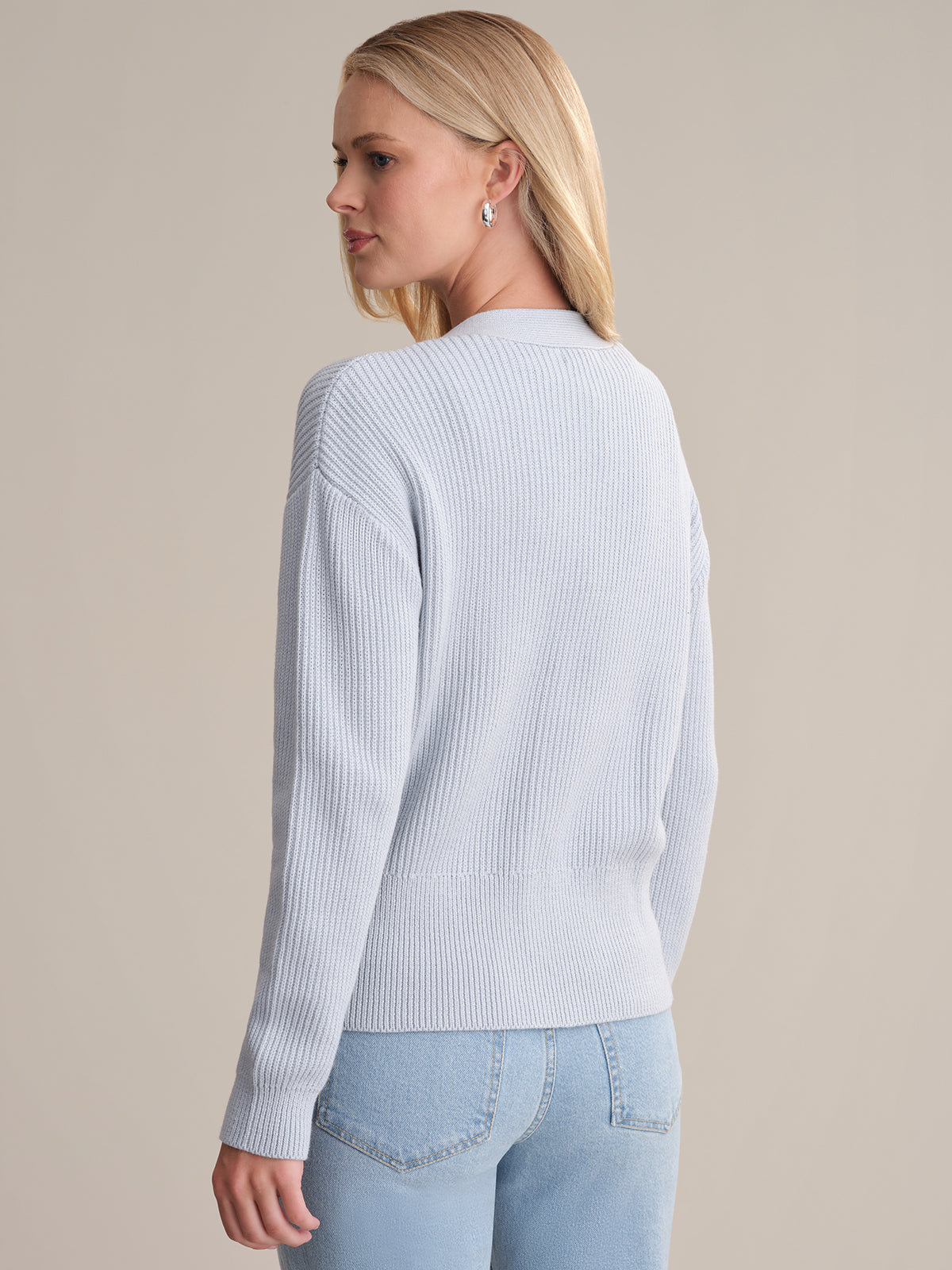 Abigail Women's V-Neck Cotton Cardigan - Soft & Comfortable Knit Sweater for Casual Wear, Office, and Layering