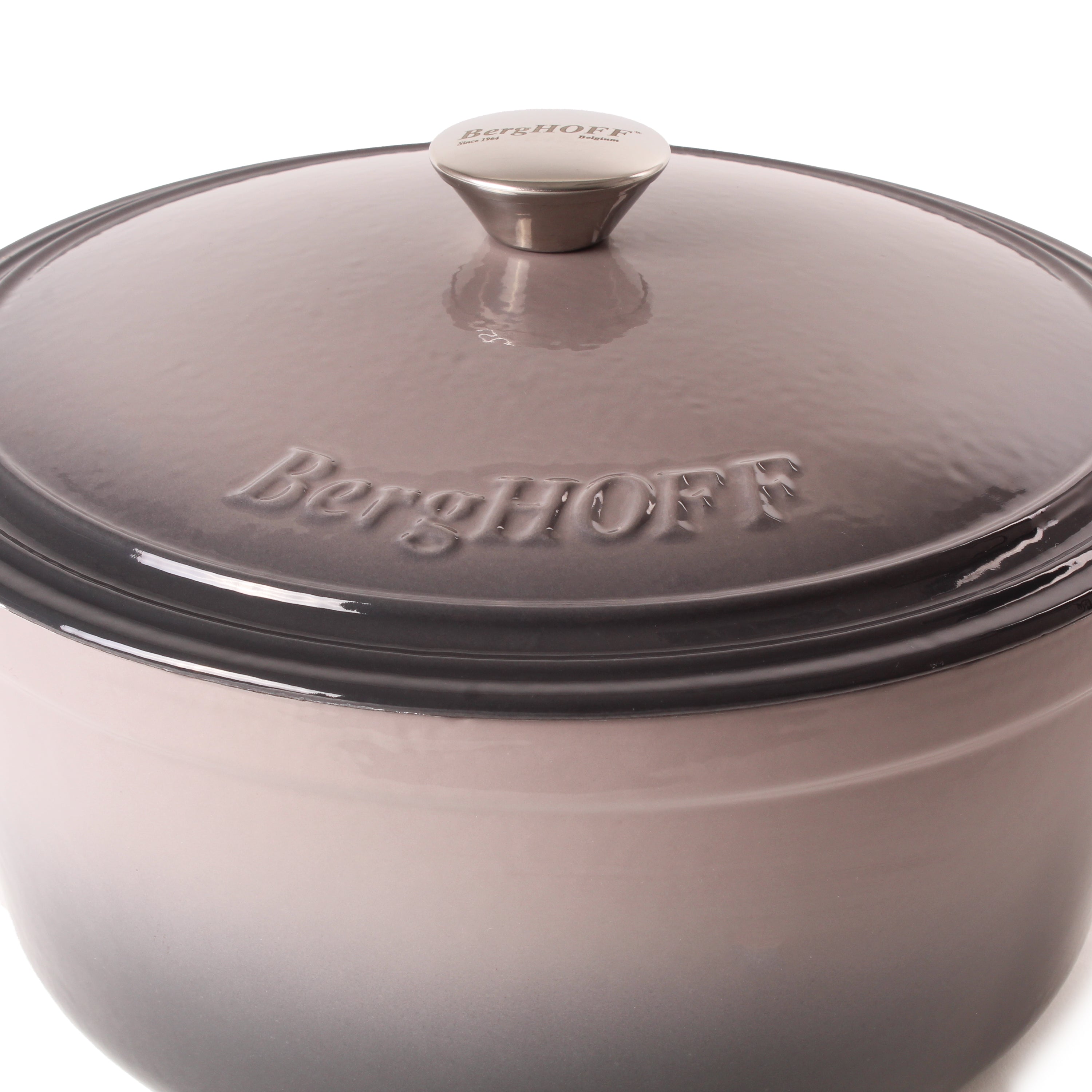 BergHOFF Neo 4-Piece Cast Iron Cookware Set with 3-Quart & 7-Quart Pots - Oven Safe, Non-Stick, Even Heat Distribution - Perfect for Braising, Stewing & Family Meals