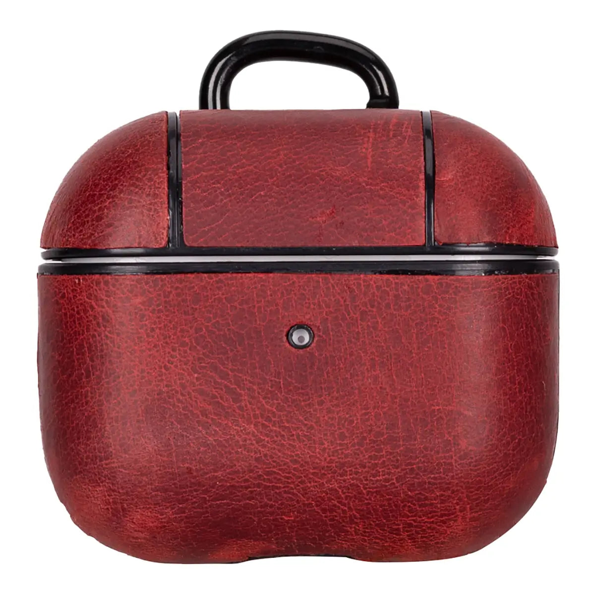 Premium Red Leather AirPods 3 Case - Shockproof & Scratch-Resistant Protective Cover for Apple AirPods 3rd Generation - Perfect for Travel, Workouts & Everyday Use