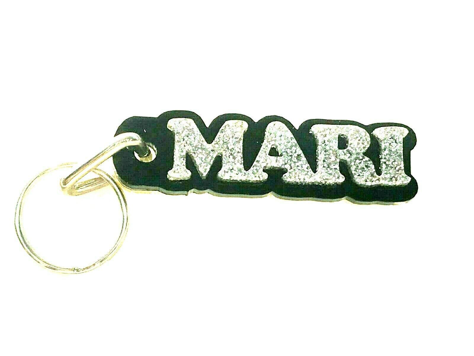 Custom Laser Cut Keychain with Personalized Name - Diamond Look Name Plate Keychain, Luggage Bag Tag Key Ring - Unique Gift for Travel, Office & Everyday Use