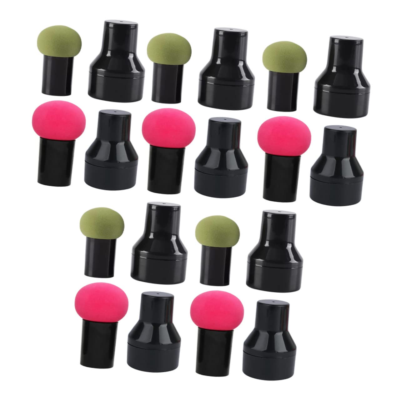 Beavorty 10 Pack Mushroom Head Makeup Powder Puffs - Soft Blending Sponge for Setting Powder, Foundation & Skin Tint - Reusable Cosmetic Blenders for Face & Body Makeup Application (Perfect for Daily Makeup, Contouring & On-the-Go Touch Ups)