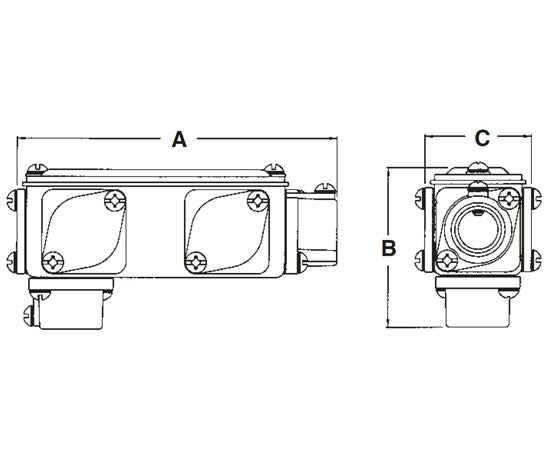 AnyBODY TM 5-in-1 Aluminum Die Cast Conduit - Durable Electrical Wiring Solution for Home, Office & Industrial Use