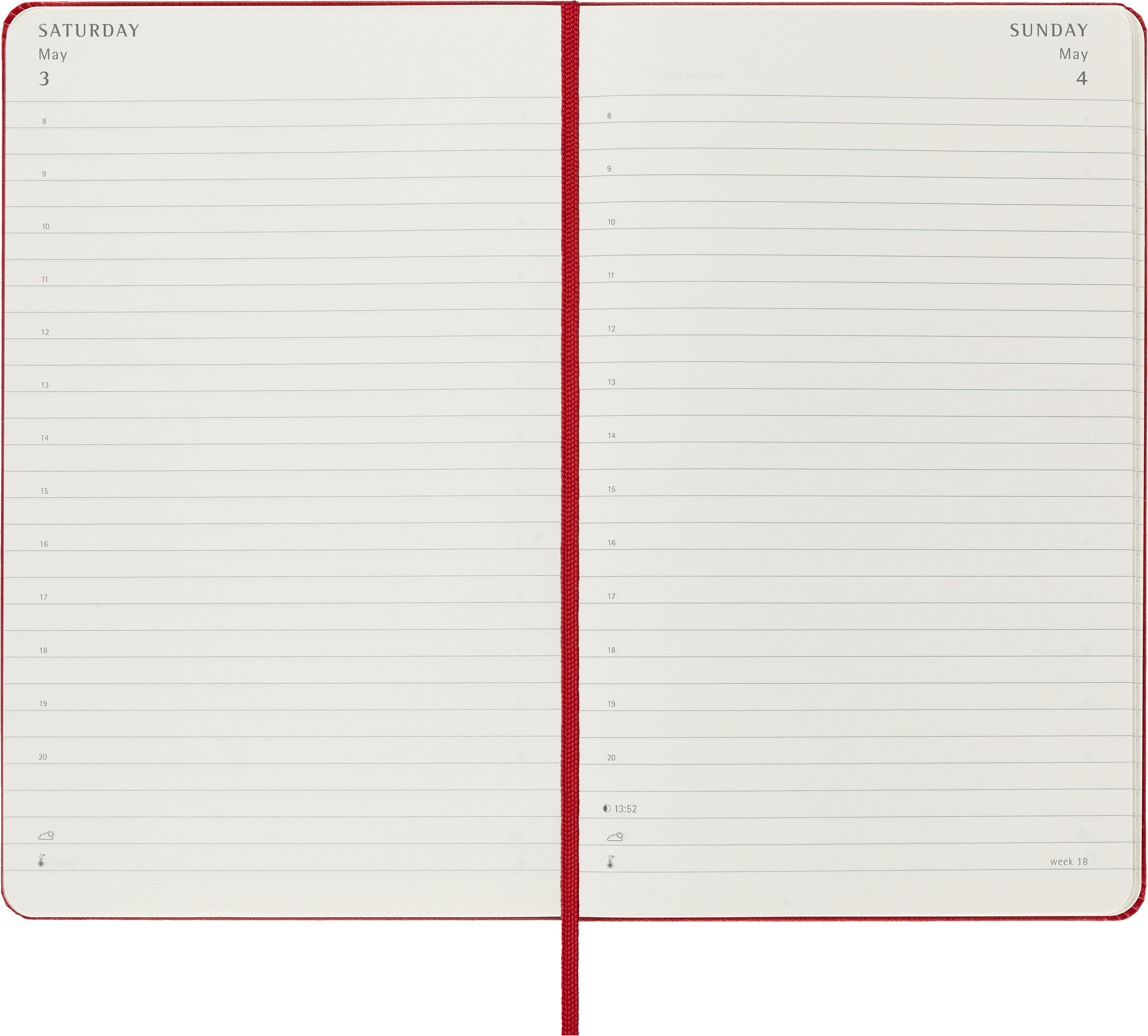 2025 Moleskine Hard Cover Planner - 130mm x 210mm Daily Diary with Day Per Page Layout, Scarlet Red | Perfect for Journaling, Note Taking & Productivity Tracking
