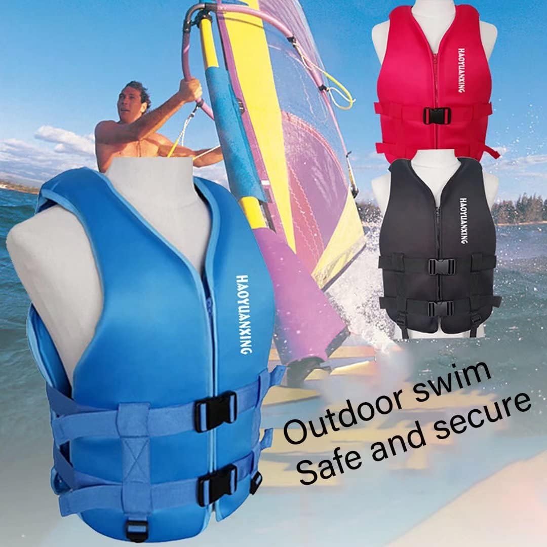 High Buoyancy Adult Kayak Life Vest - Adjustable Safety Jacket for Women & Men - Perfect for Boating, Swimming, Kayaking, Paddleboarding & Water Sports (Blue, Small) - Stay Safe on Lakes, Rivers & Oceans