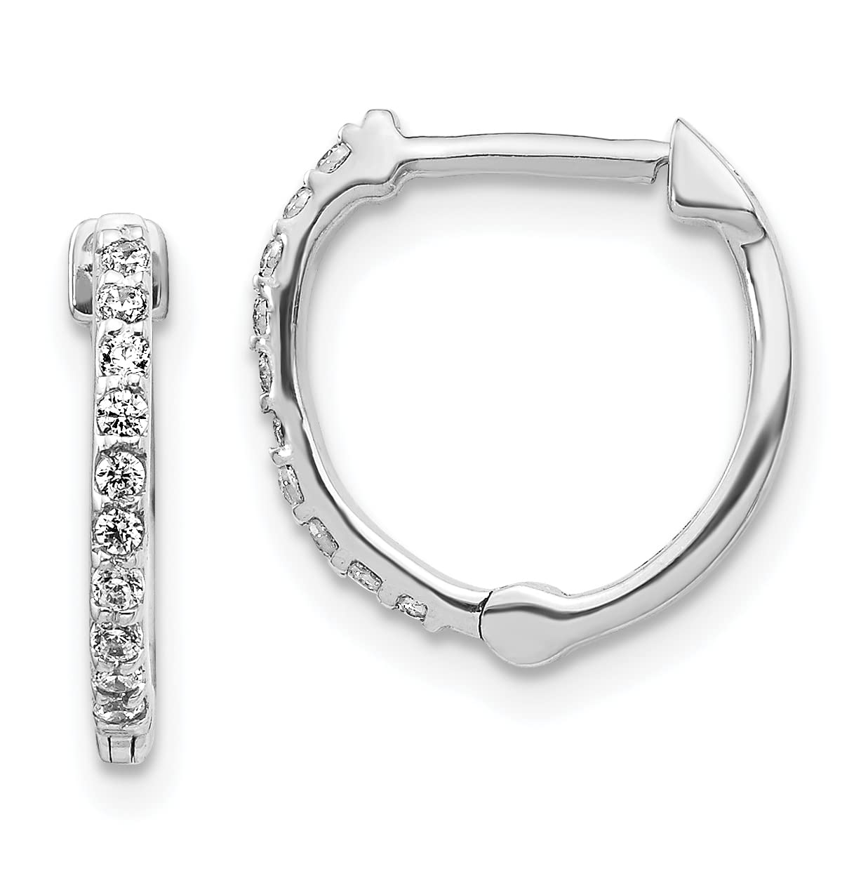14K Rose Gold Diamond Hinged Hoop Earrings for Women - Luxury Dangle Hoops for Parties, Weddings & Everyday Wear