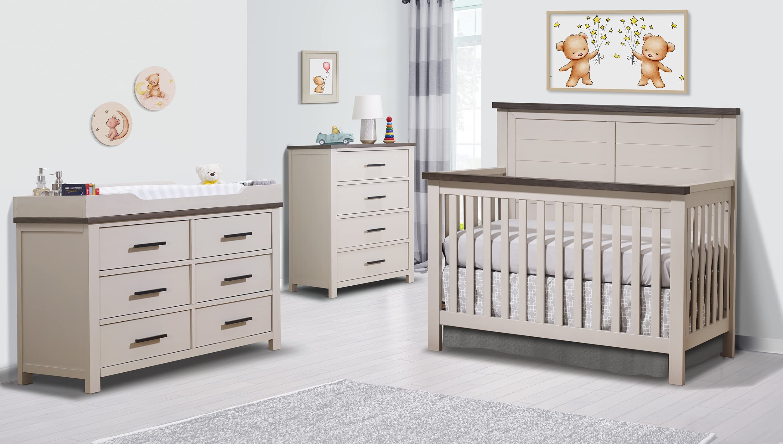 Sorelle Furniture Westley Baby Dresser – Nursery Dresser with Drawers for Baby & Kids Bedroom Storage, Infant Dresser in Chocolate Bisque | Perfect for Organizing Baby Clothes, Diapers & Nursery Essentials